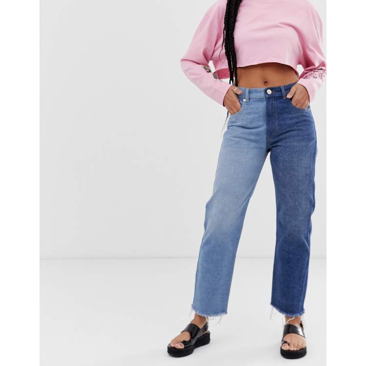 Asos two tone jeans hotsell