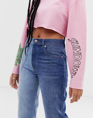 asos two tone jeans