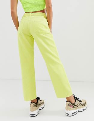 neon yellow jeans