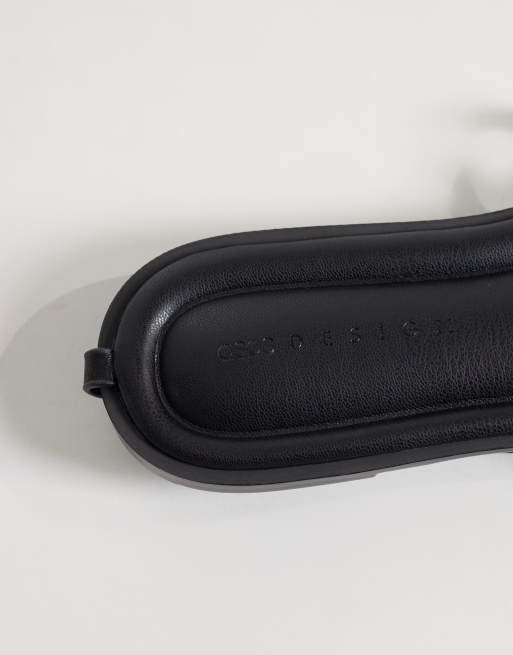 ASOS DESIGN – Florence – Czarne sandały z paskami i pętelką na palec, 4 z 4
