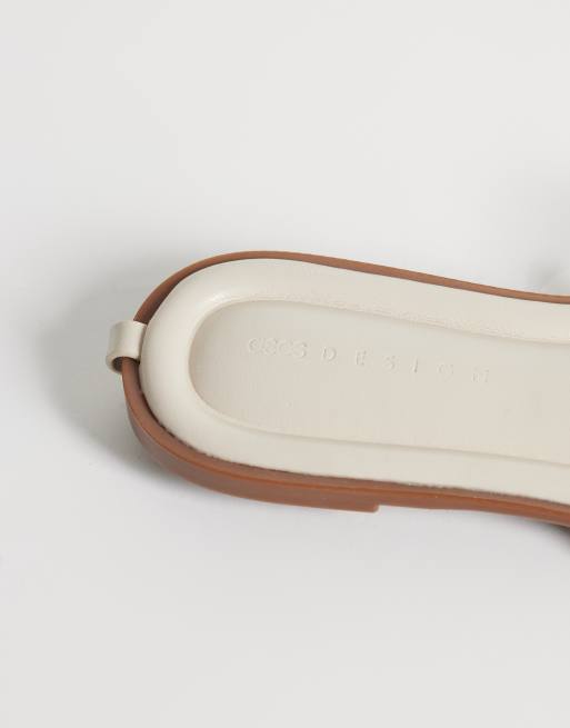 ASOS DESIGN – Florence – Riemchensandalen in Wollweiß mit Zehenschlaufe, 4 von 4