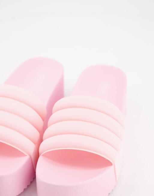 ASOS DESIGN - Flori - Claquettes à plateforme - Rose pastel, 3 de 4