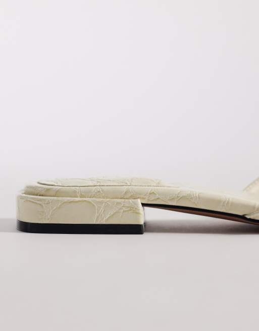 ASOS DESIGN - Florida - Sandales à entredoigt - Blanc croco, 3 de 4