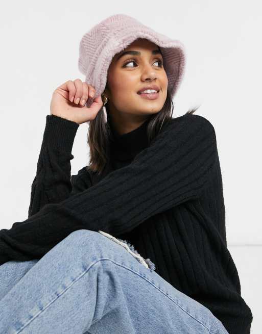 Asos fluffy bucket hat online