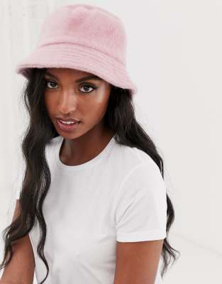 baby pink adidas bucket hat