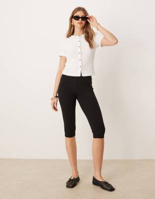 Asos Design Fluffy Button Through Short Sleeve Cardigan In White
