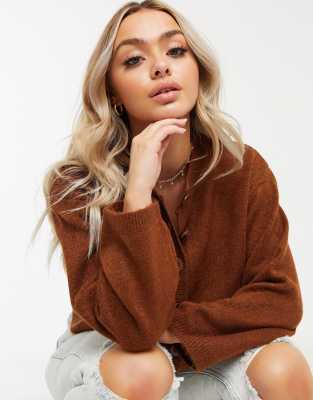 asos orange cardigan
