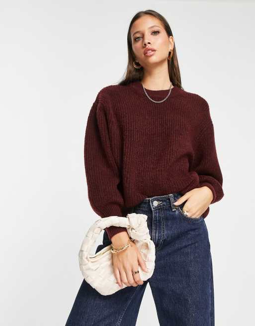 Asos design fluffy outlet jumper in rib