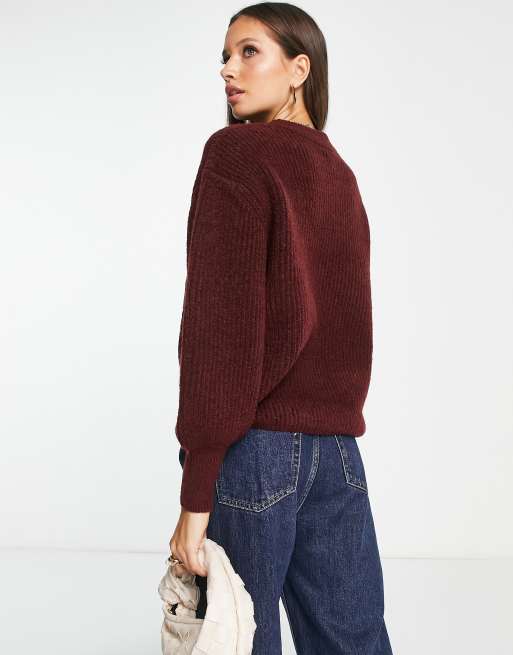 Burgundy 2025 fluffy jumper