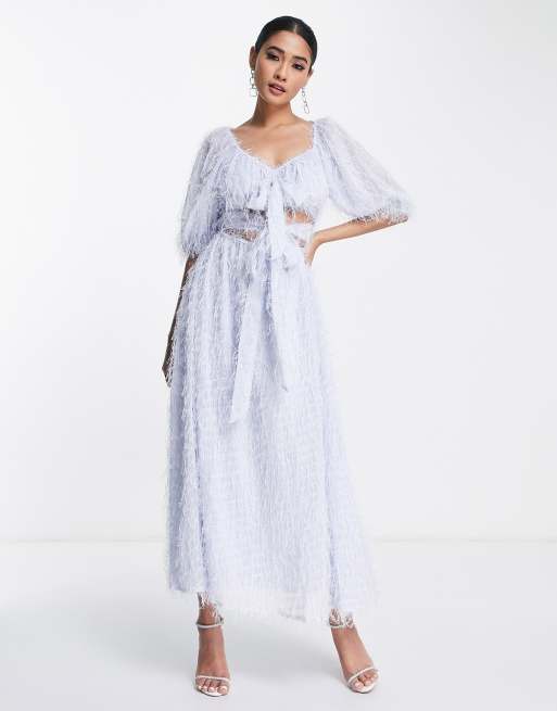 Asos dusty blue outlet dress