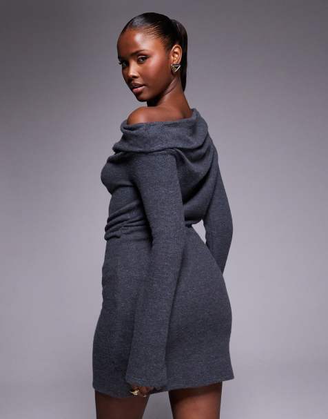 slim fit dress slacks Sadie & Sage Athleisure Mini Dress - Gray