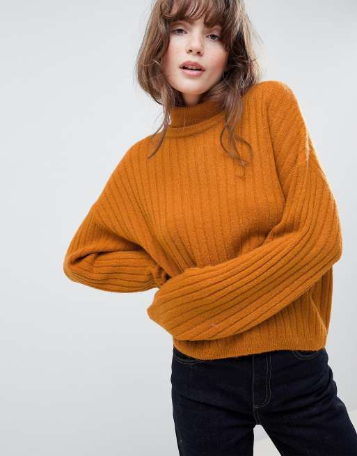 Asos design fluffy hot sale jumper in rib