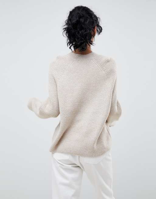 Asos design fluffy jumper hotsell in rib