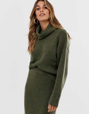 cowl neck sports jumper