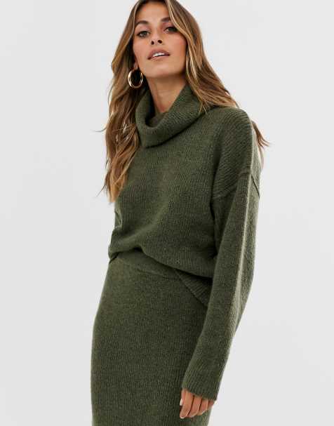 ASOS DESIGN fluffy jumper with cowl neck - view 1