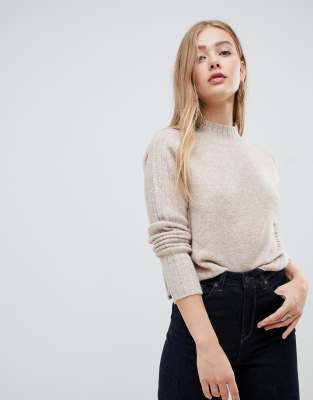 asos design fluffy jumper in rib