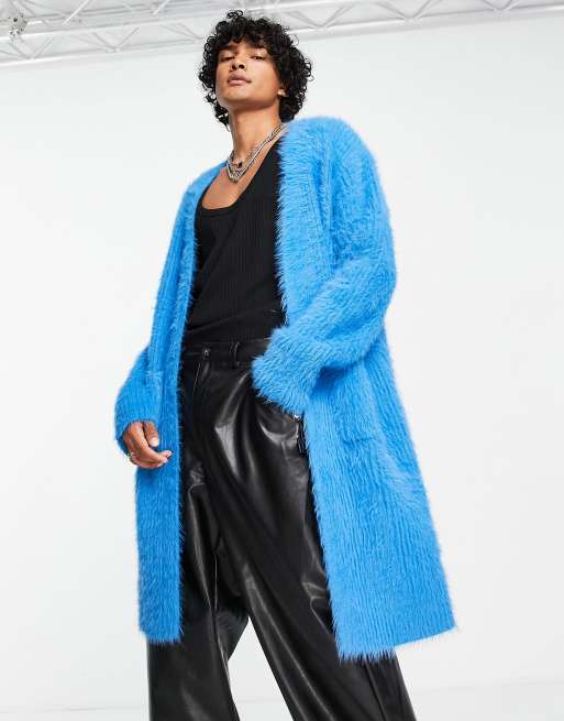 Fluffy longline outlet cardigan