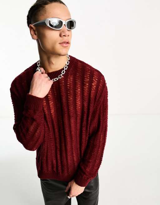 Burgundy 2025 fluffy jumper