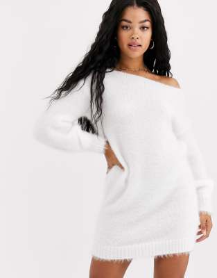 asos white off the shoulder dress