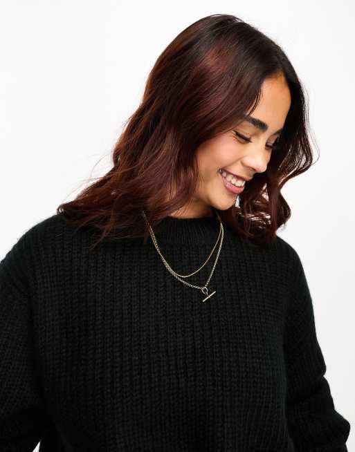 Asos design fluffy jumper in clearance rib