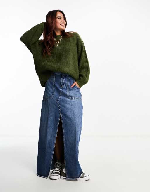 Asos design fluffy on sale jumper in rib