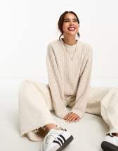 Asos design fluffy jumper in cheap rib