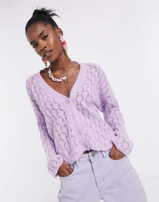 asos purple cardigan
