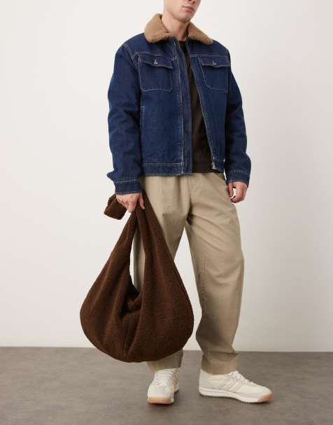 ASOS DESIGN fluffy tote in brown - view 2