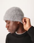 [ASOS DESIGN] ASOS DESIGN fluffy wool mix beanie in grey No Size GREY