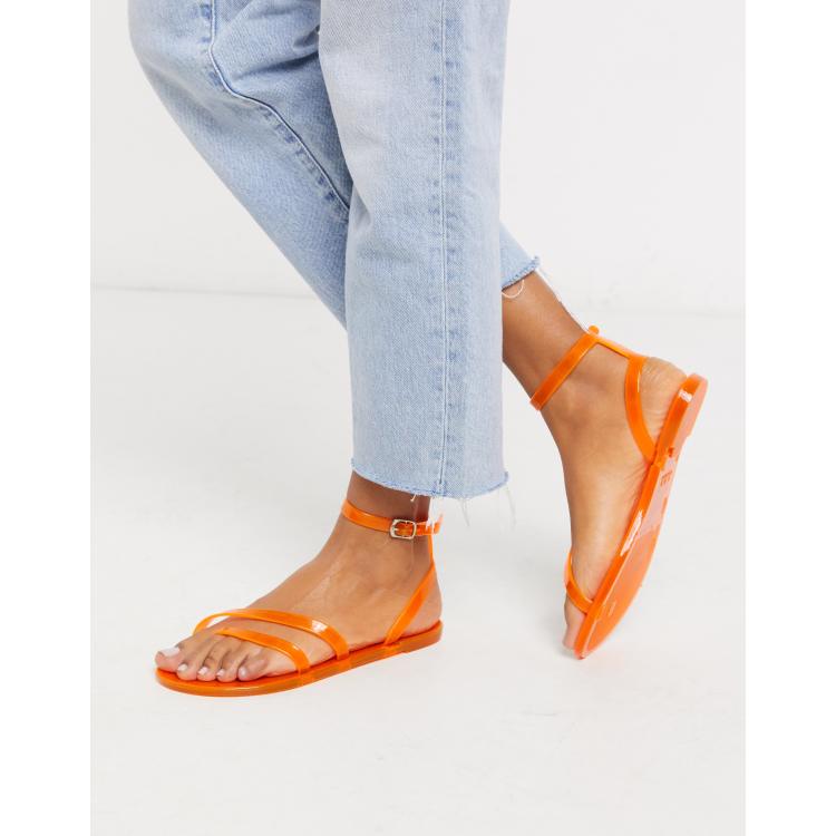 Neon orange cheap jelly sandals