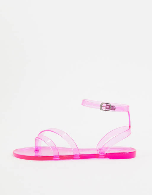 Neon pink jelly store sandals