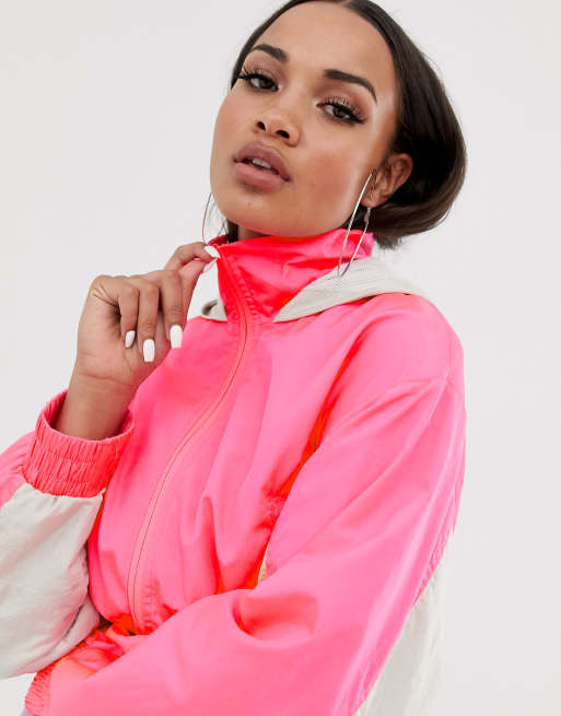 ASOS DESIGN fluro cropped anorak jacket