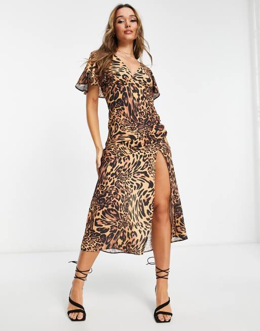 Animal print dress store asos