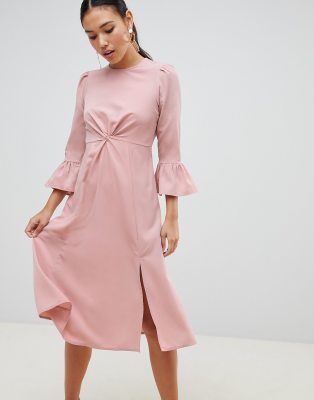 asos fluted sleeve dress