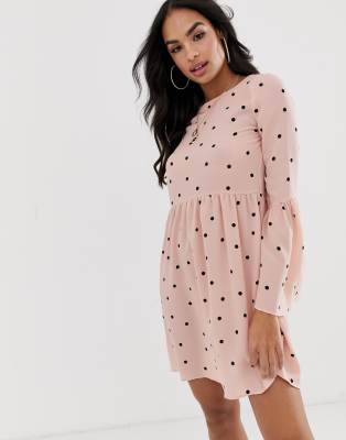 asos fluted sleeve dress