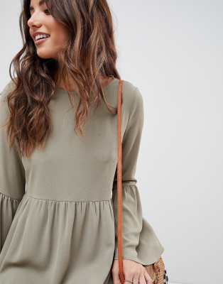 asos fluted sleeve dress