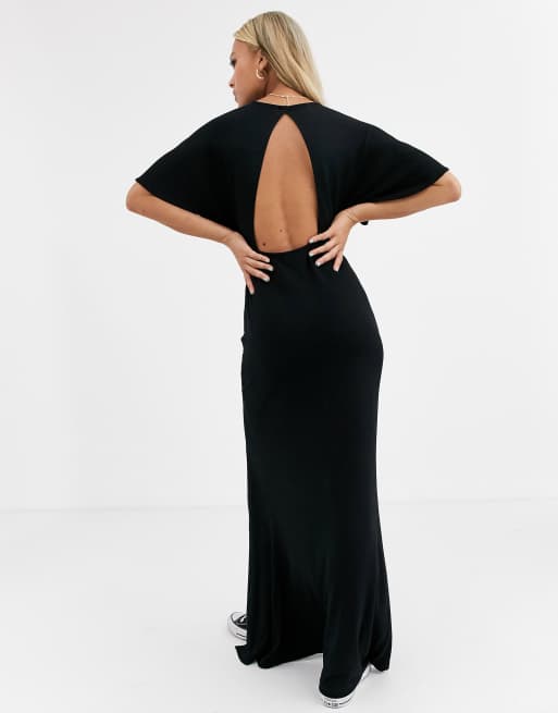 Asos backless maxi dress best sale