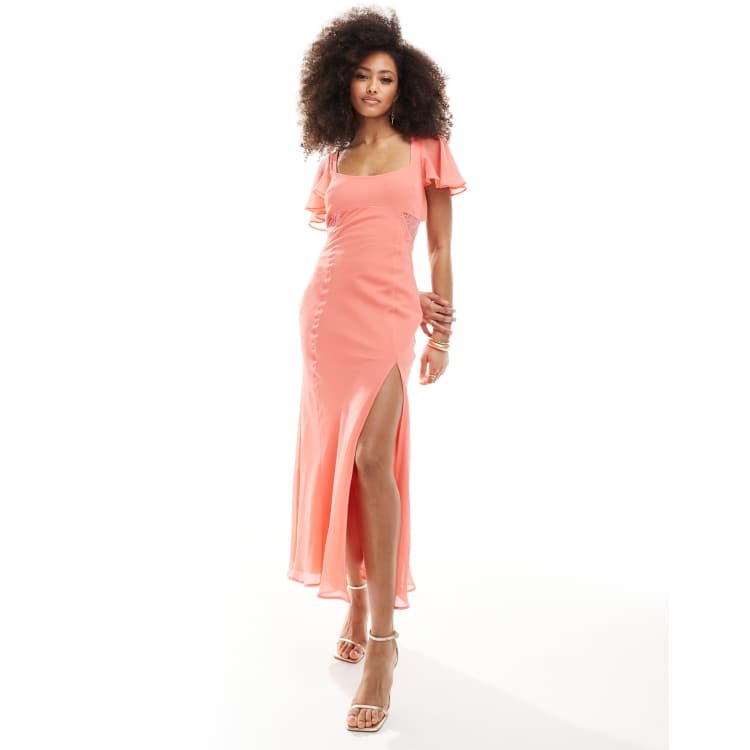 Coral bridesmaid dresses asos outlet