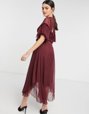 asos design flutter sleeve