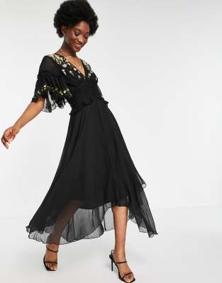 asos design flutter sleeve