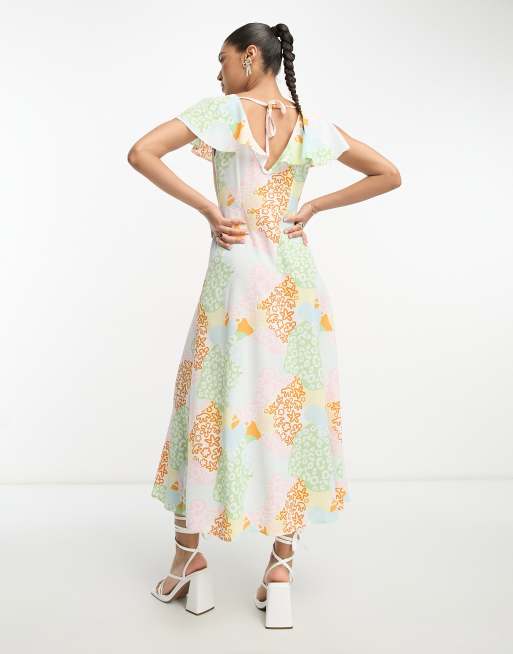 Warehouse fruit salad midi dress sale