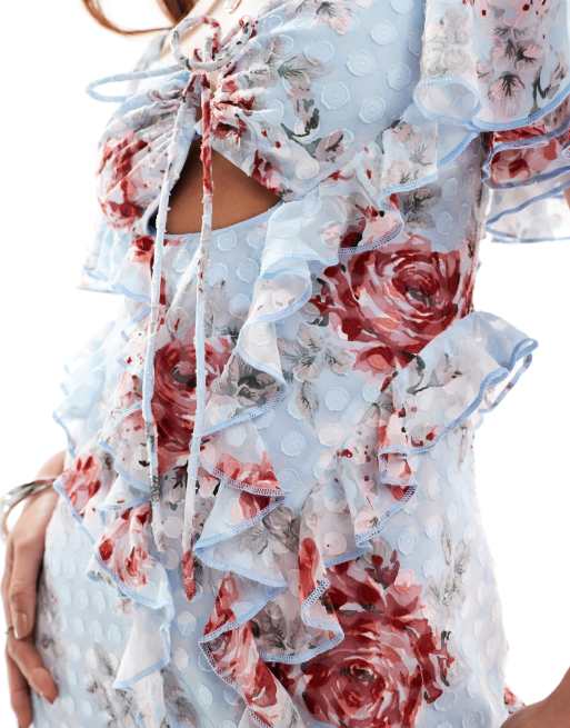 darianne floral maxi dress Daria Beige Floral Dress S
