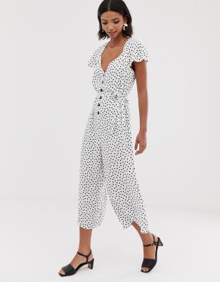 asos design flutter sleeve jumpsuit