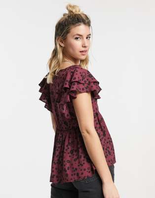 asos design flutter sleeve