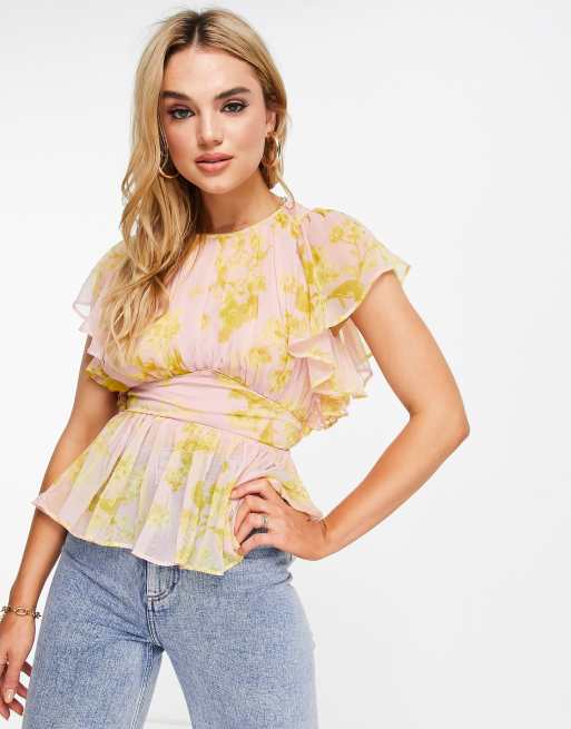 Asos design cheap flutter sleeve