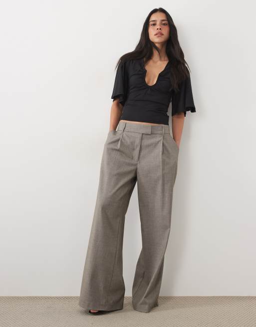 ASOS DESIGN flutter sleeve U wire top in black, 3 of 4
