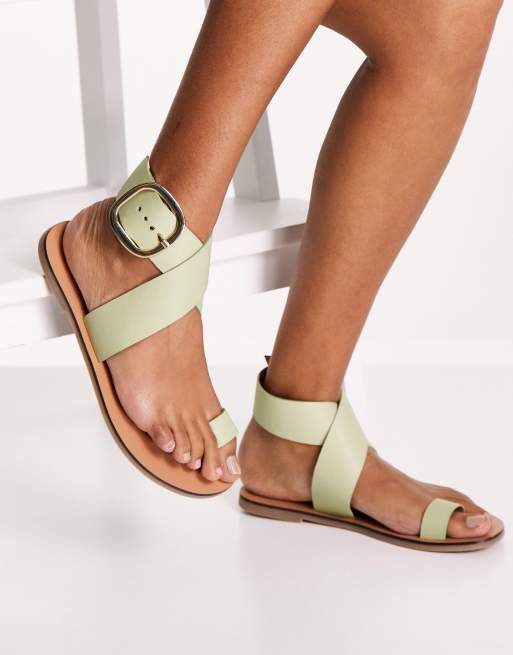 Sandals with toe loop and ankle strap new arrivals