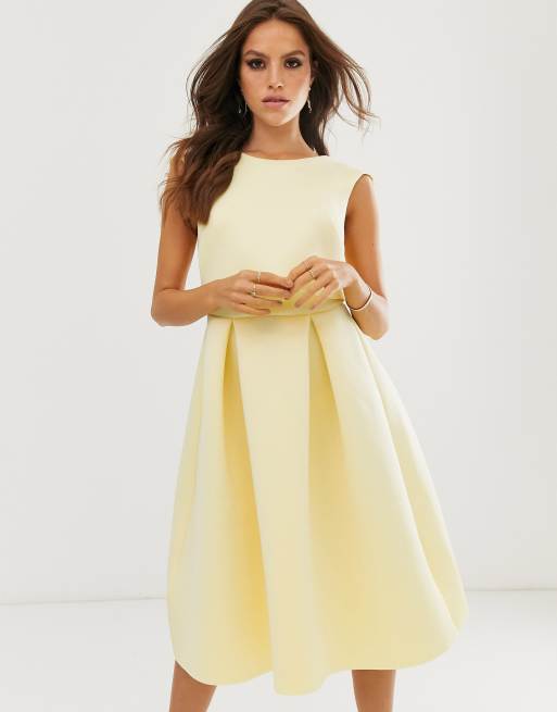 Fold back crop store top midi prom dress