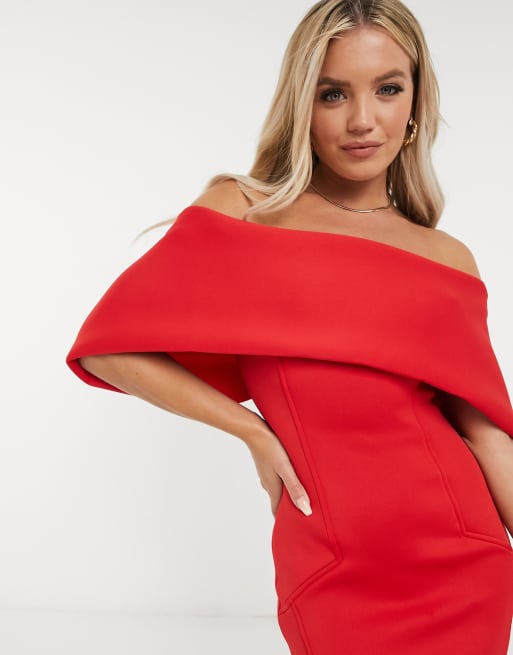 Asos red pencil clearance dress