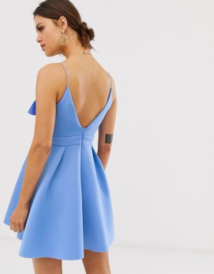 asos blue skater dress